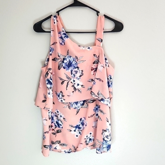 FAITH and Joy Pink Floral Sleeveless Top Size Medium - Picture 3 of 3